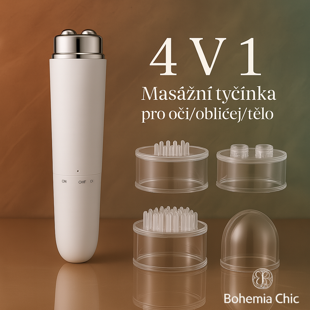 Sada pro omlazení obličeje: Masážní přístroj na oči 4v1 + LED Tvarovač + Ebook