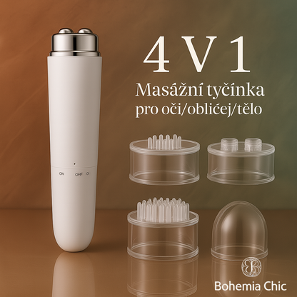 Sada pro omlazení obličeje: Masážní přístroj na oči 4v1 + LED Tvarovač + Ebook